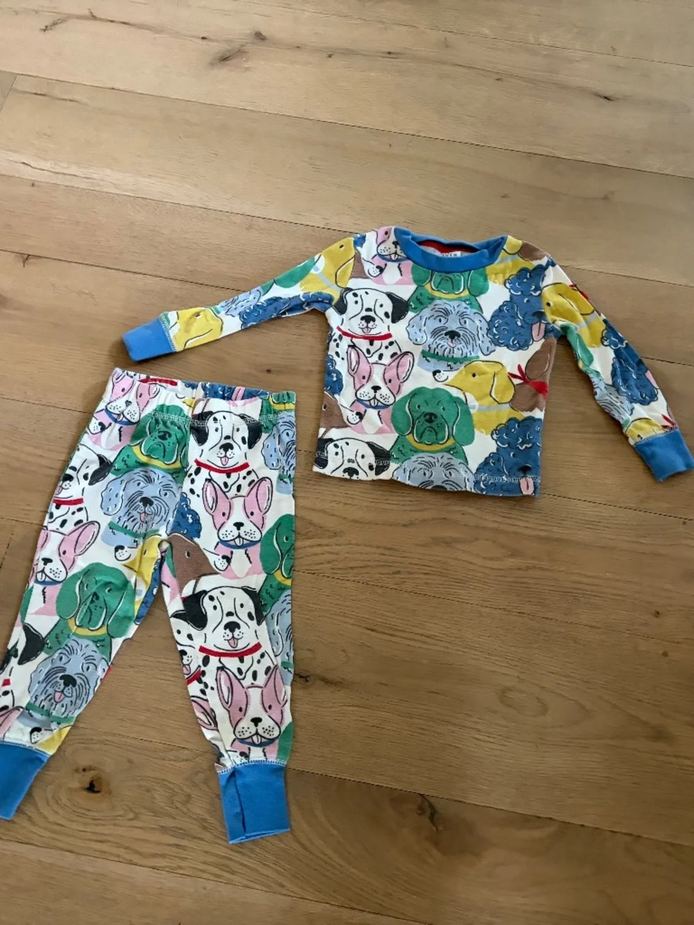 MINI BODEN KID BABY DOG  LONG SLEEVE PJ PAJAMA SET 18 24 MONTHS